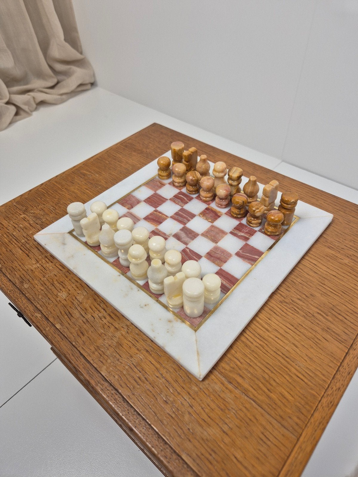 Vintage Marmeren schaakbord, Hobby en Vrije tijd, Gezelschapsspellen | Bordspellen, Ophalen of Verzenden