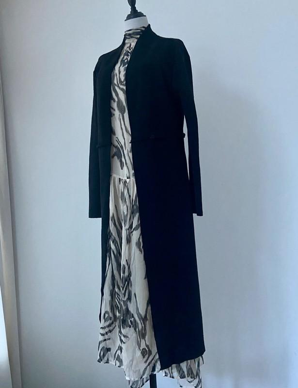 Annette Gortz (M) 38/40 twv 895,- tussen jas vest 85% wol, Maat 38/40 (M), Annette Gortz, Zwart, Ophalen of Verzenden