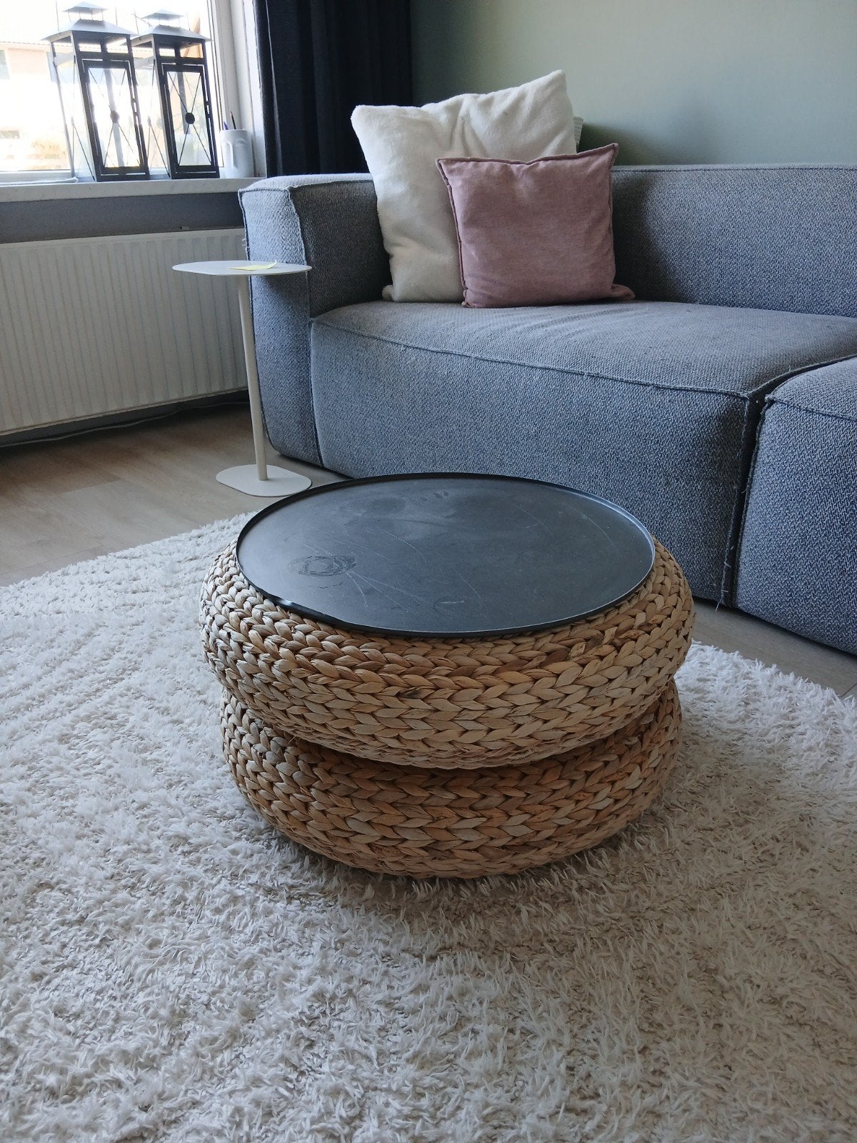 2 x Ikea Alseda poef nieuw met kaartje, Ophalen, 50 tot 100 cm, Rond, Nieuw