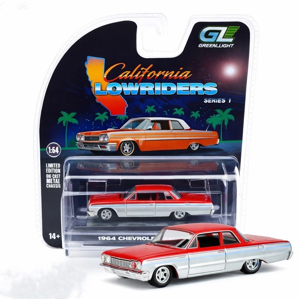 1964 Chevrolet Biscayne van Greenlight 1/64 Lowrider, Ophalen of Verzenden, Nieuw, Auto