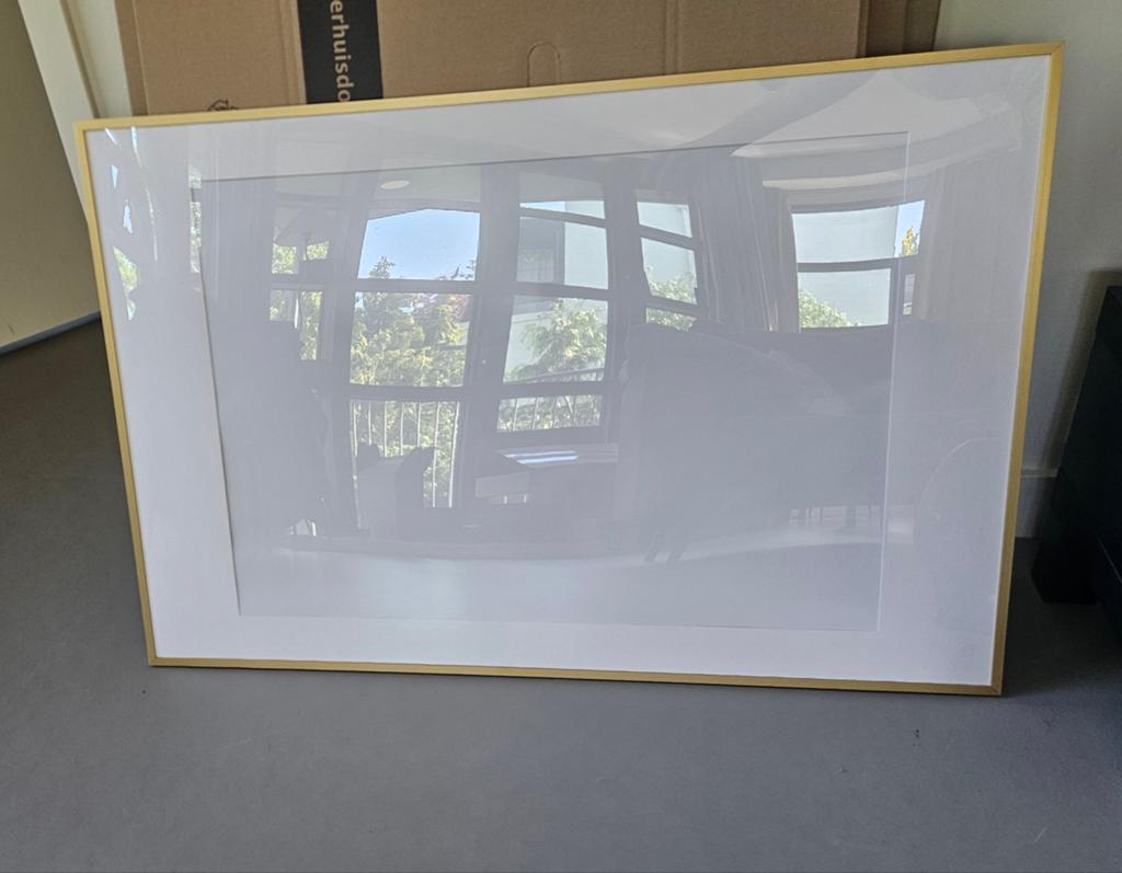 IKEA LOMVIKEN Lijst, goudkleur, 61x91 cm, Ophalen, Gebruikt, Metaal of Aluminium, 75 cm of meer