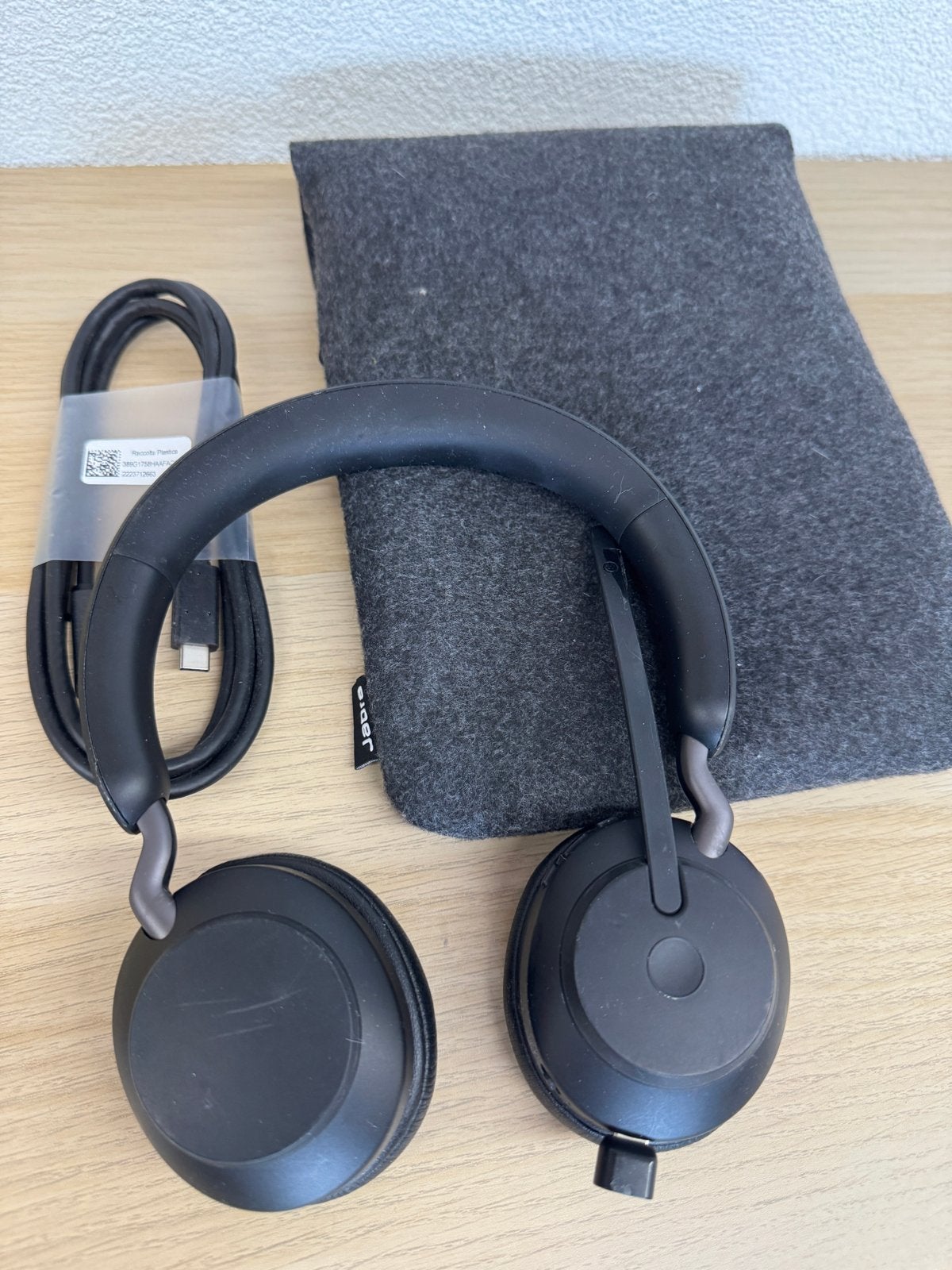Jabra Evolve2 65 On-ear Koptelefoon Zwart met Hoes, On-ear, Ophalen of Verzenden, Zo goed als nieuw, Draagtas/etui