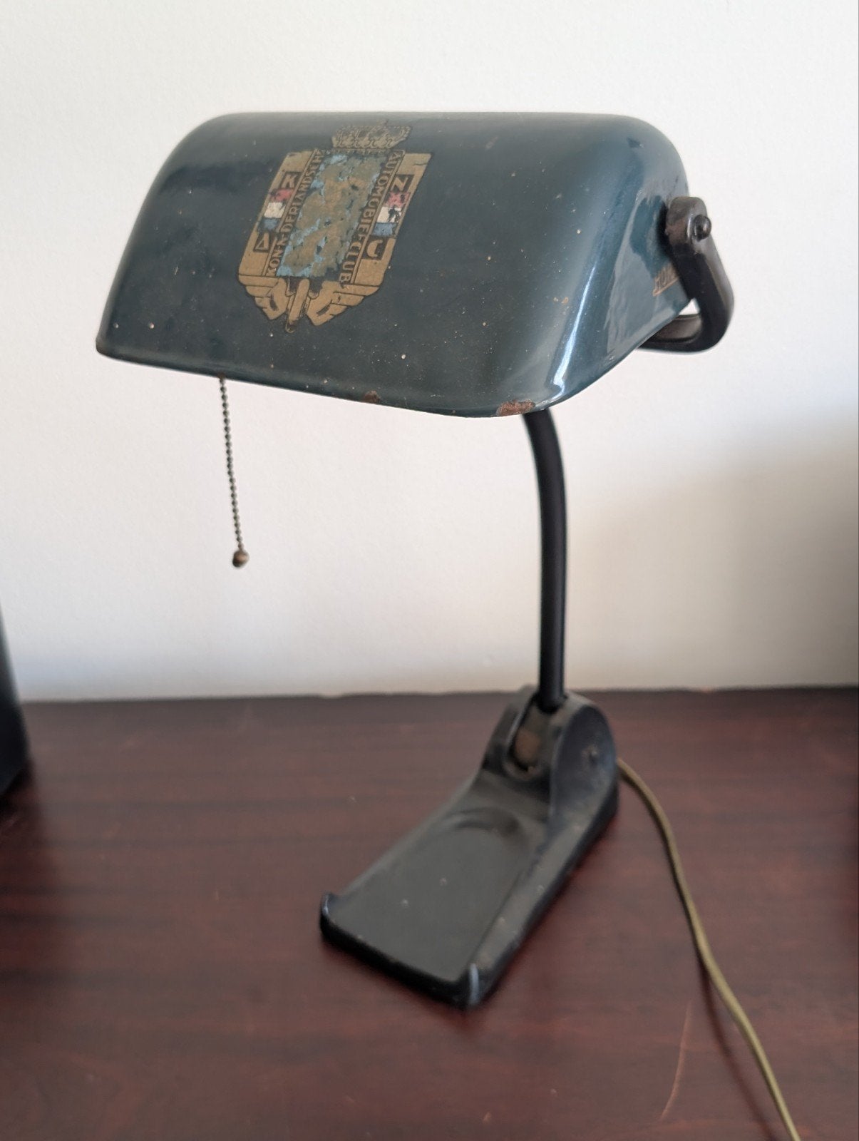 Koninklijke Nederlandsche Automobiel Club emaille lamp, Ophalen of Verzenden, Gebruikt, Lichtbak of (neon) lamp