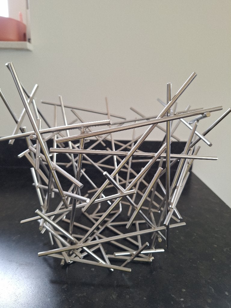 Alessi Blow Up citrusmand R.V.S., Ophalen of Verzenden, Zo goed als nieuw, Rond, Metaal