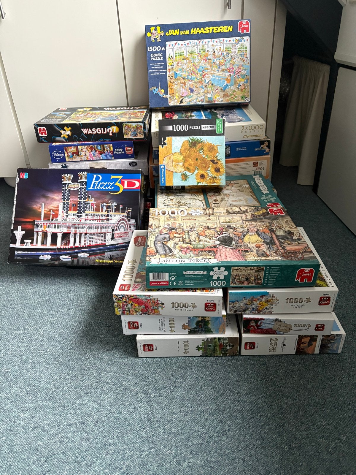 Grote collectie legpuzzels:, Ophalen, 500 t/m 1500 stukjes, Gebruikt, Legpuzzel