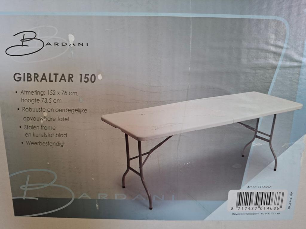 Opvouwbare degelijke tuin of campingtafel, Ophalen of Verzenden, Campingtafel