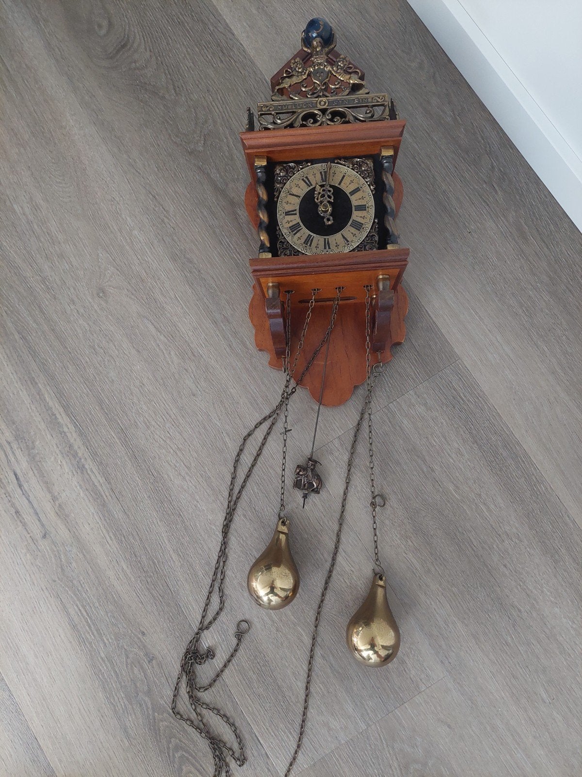 Antieke Friese Staartklok - Prachtig Houten Design, Antiek en Kunst, Ophalen
