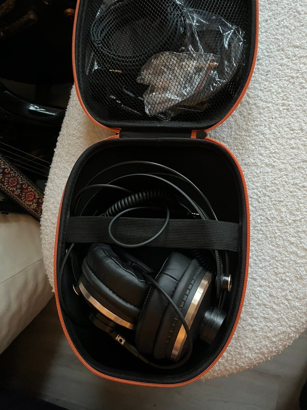 Devine Pro 5000 Studio hooftelefoon met accessoires., Audio, Tv en Foto, Koptelefoons, Zo goed als nieuw, Zwart, Studio / DJ, Ophalen