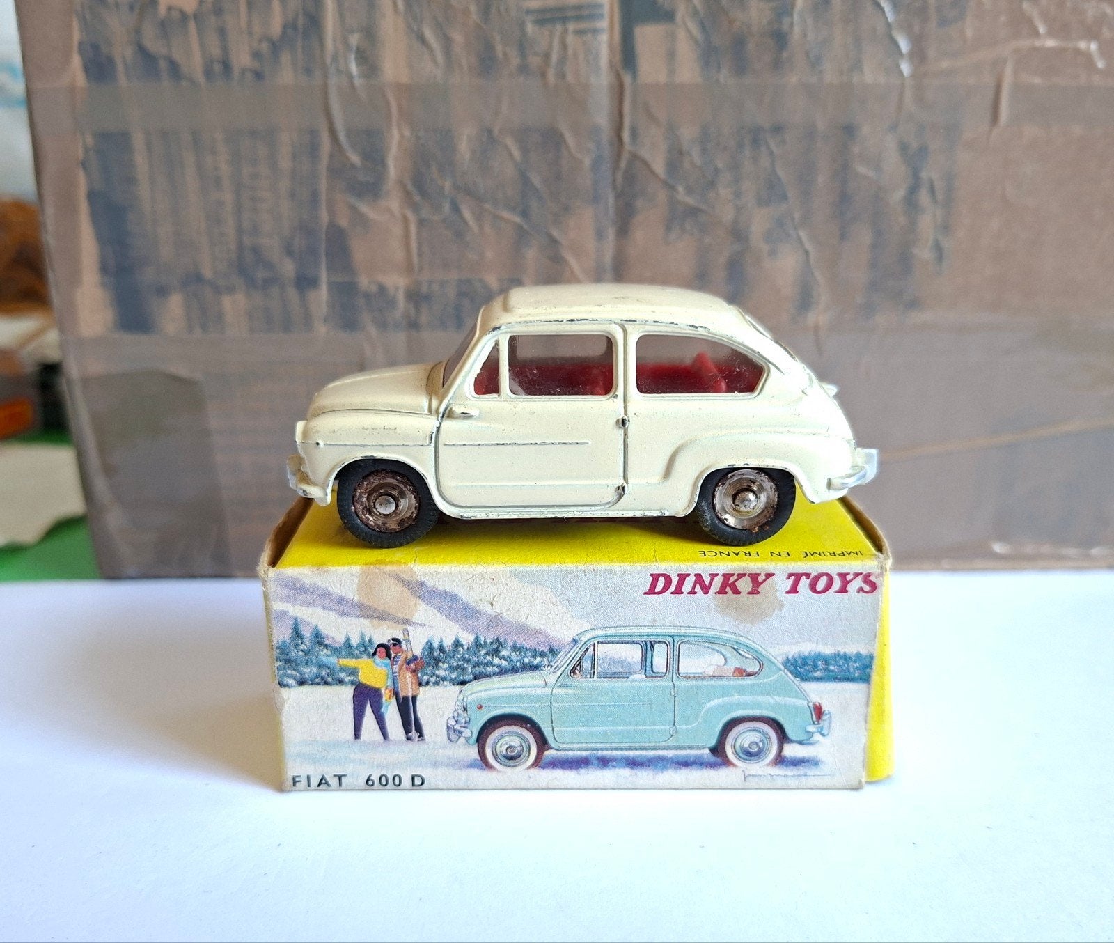 Dinky toys fiat 600, Ophalen of Verzenden, Auto