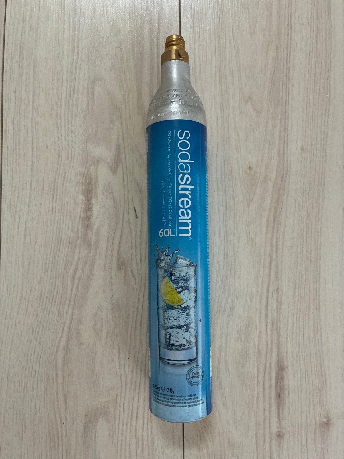 Lege Sodastream fles 60L CO2 cilinder, Zilver, Ophalen of Verzenden, Metaal, Overige merken