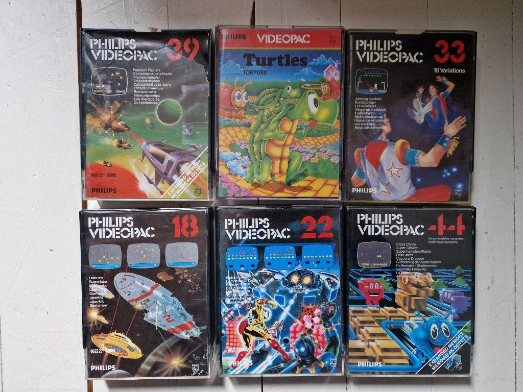 6 vintage Philips Videopac Games., 1 speler, Ophalen of Verzenden, Gebruikt, Vanaf 12 jaar