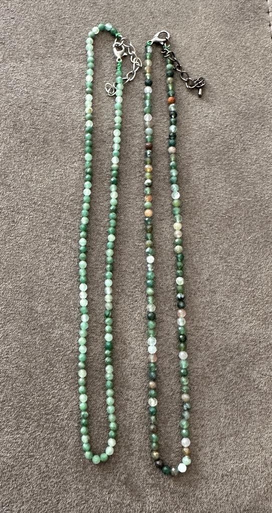 Ketting necklace van Toermalijn stenen facet geslepen kralen, Sieraden, Tassen en Uiterlijk, Kettingen, Verstelbaar, Nieuw, Ophalen of Verzenden