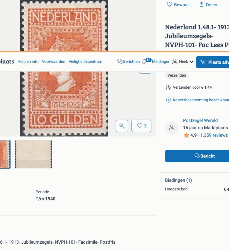 Kijk toch uit waar u op bied 101 Lees aub oplichting, Ophalen of Verzenden, Gestempeld