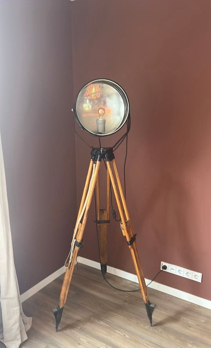Lamp op statief - industrieel, Ophalen, Zo goed als nieuw, Minder dan 100 cm