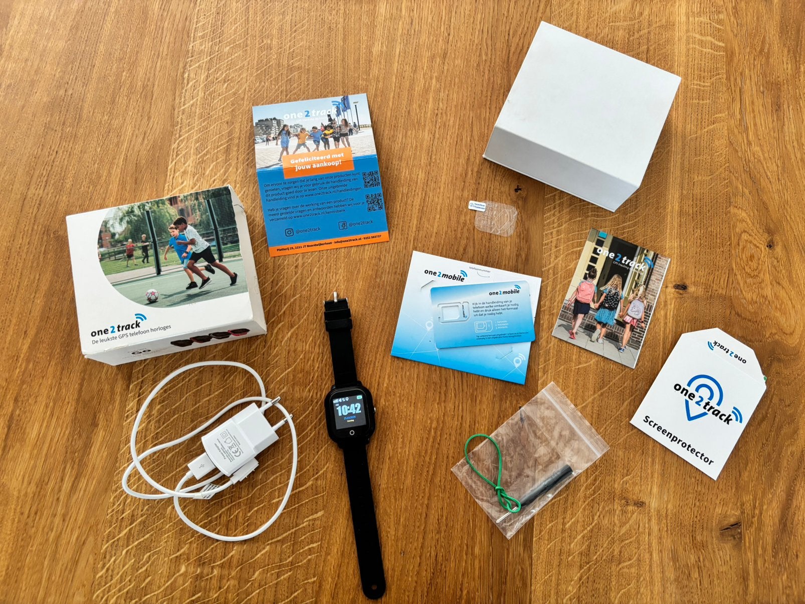 One2track connect go zwart horloge telefoon, Ophalen of Verzenden, Zo goed als nieuw, Zwart, Jongen of Meisje