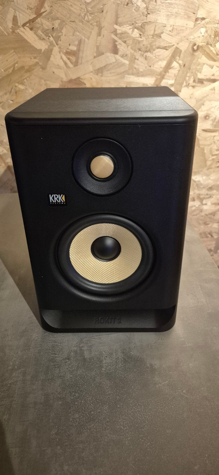 Krk rokit 5 + 2 inox stands, Zo goed als nieuw, 120 watt of meer, Front, Rear of Stereo speakers, Ophalen