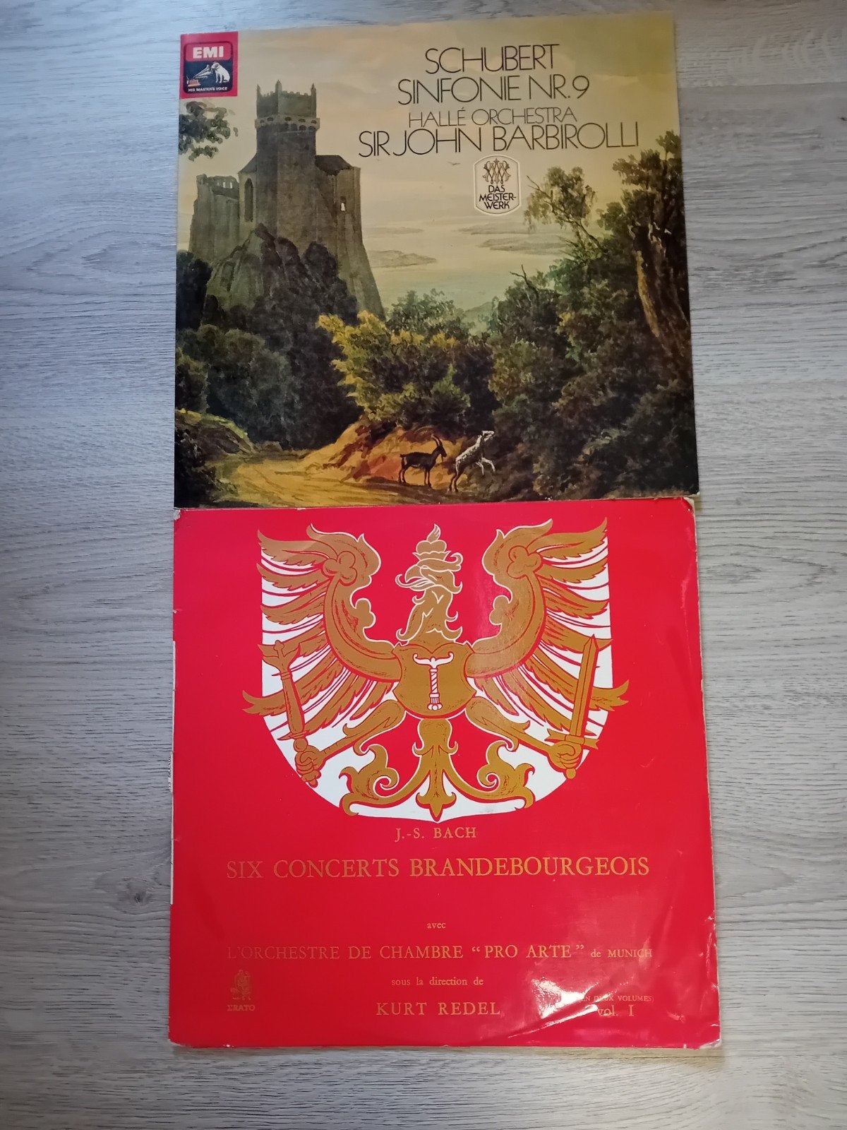 Klassieke LP's: Schubert Symfonie 9 & Bach Brandenburg, Gebruikt, Schubert, Ophalen of Verzenden, Romantiek