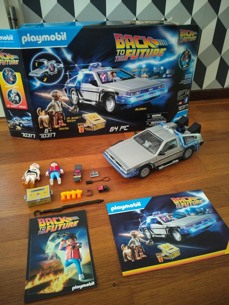Playmobil 70317 Back To The Future Delorean auto, Ophalen, Complete set, Voertuig, Zo goed als nieuw