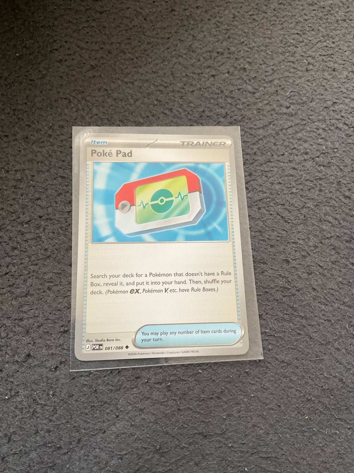 Pokémon TCG: Poké Pad Trainer Kaart (081/088), Ophalen of Verzenden, Zo goed als nieuw, Losse kaart