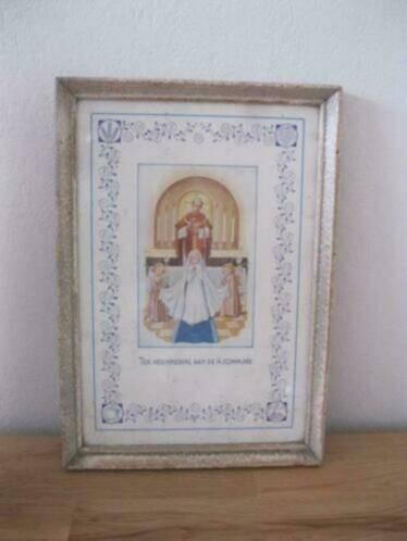Vintage schilderijtje jaren 50, Antiek en Kunst, Curiosa en Brocante, Ophalen of Verzenden