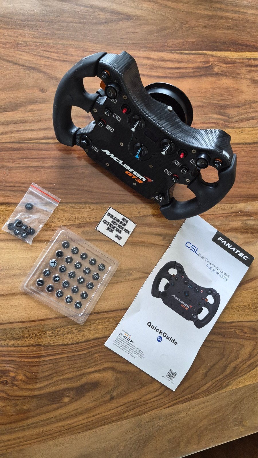 Fanatec GT3 Maclaren stuurtje + QR2, Ophalen of Verzenden, Gebruikt