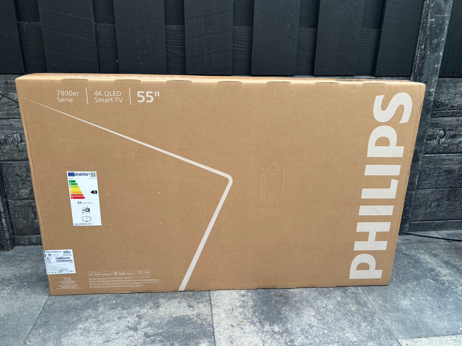 Philips 55PUS7800/12 55 Inch QLED 4K Smart TV – Nieuw, 120 Hz, Zo goed als nieuw, 100 cm of meer, Ophalen