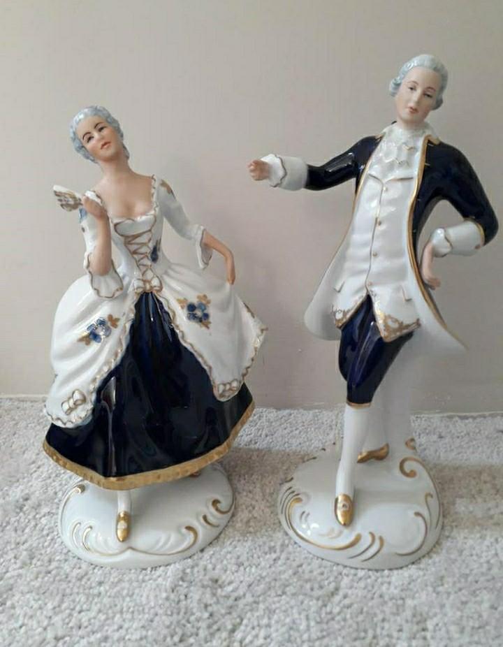 Royal Dux rare porselein beeld set danser danseres vintage, Ophalen of Verzenden