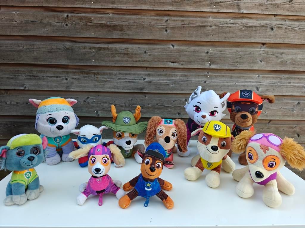 Paw Patrol Knuffels - Complete Set, Overige merken, Zo goed als nieuw, Middelgroot (20 tot 80 cm), Meerkleurig