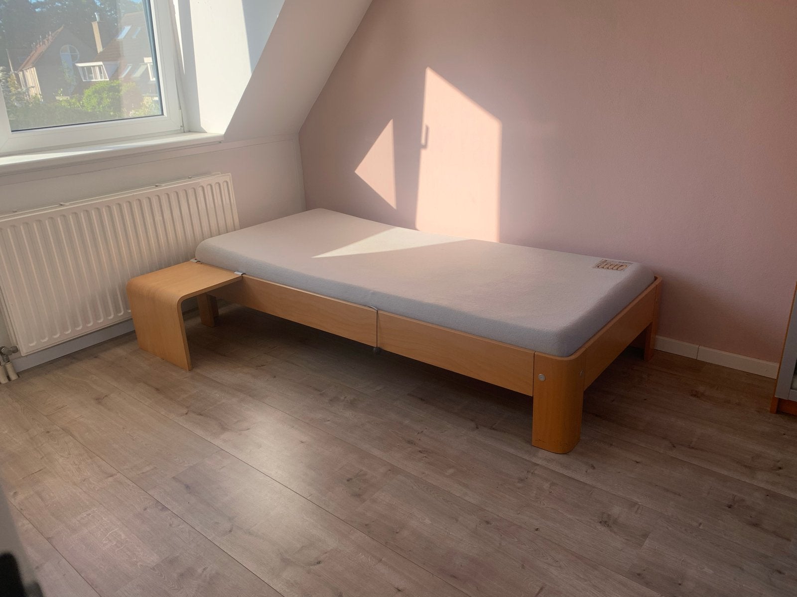 Auping bed - verstelbaar, Ophalen, 90 cm, 200 cm, Hout