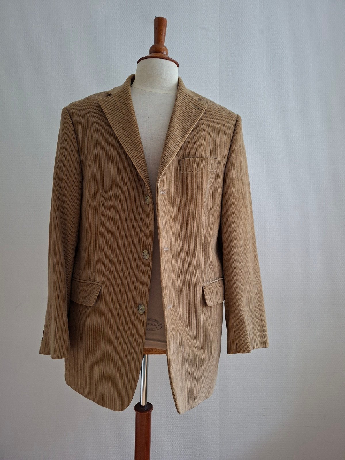 Heren blazer/colbert - Duomo - Maat 50 - Beige, Kleding | Heren, Maat 48/50 (M), Beige, Ophalen of Verzenden, Zo goed als nieuw