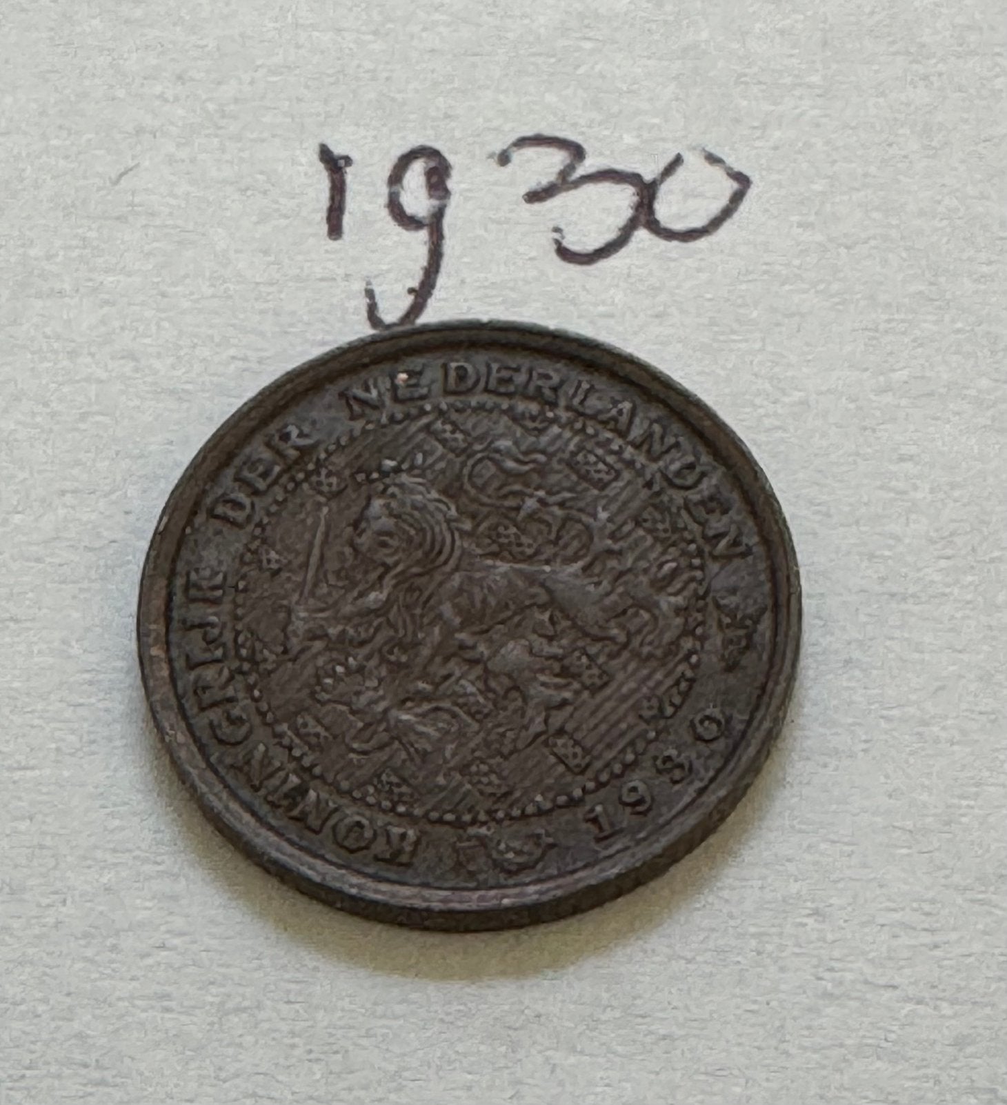 Halve cent brons 1/2 cent 1930 Koninkrijk der Nederlanden HR, Ophalen of Verzenden, Koningin Wilhelmina, Overige waardes