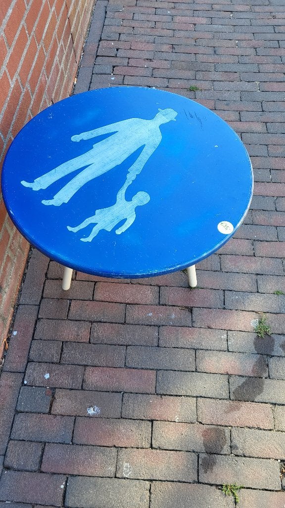 tafel verkeersbord, Huis en Inrichting, Ophalen, Gebruikt, Rond, 50 tot 100 cm