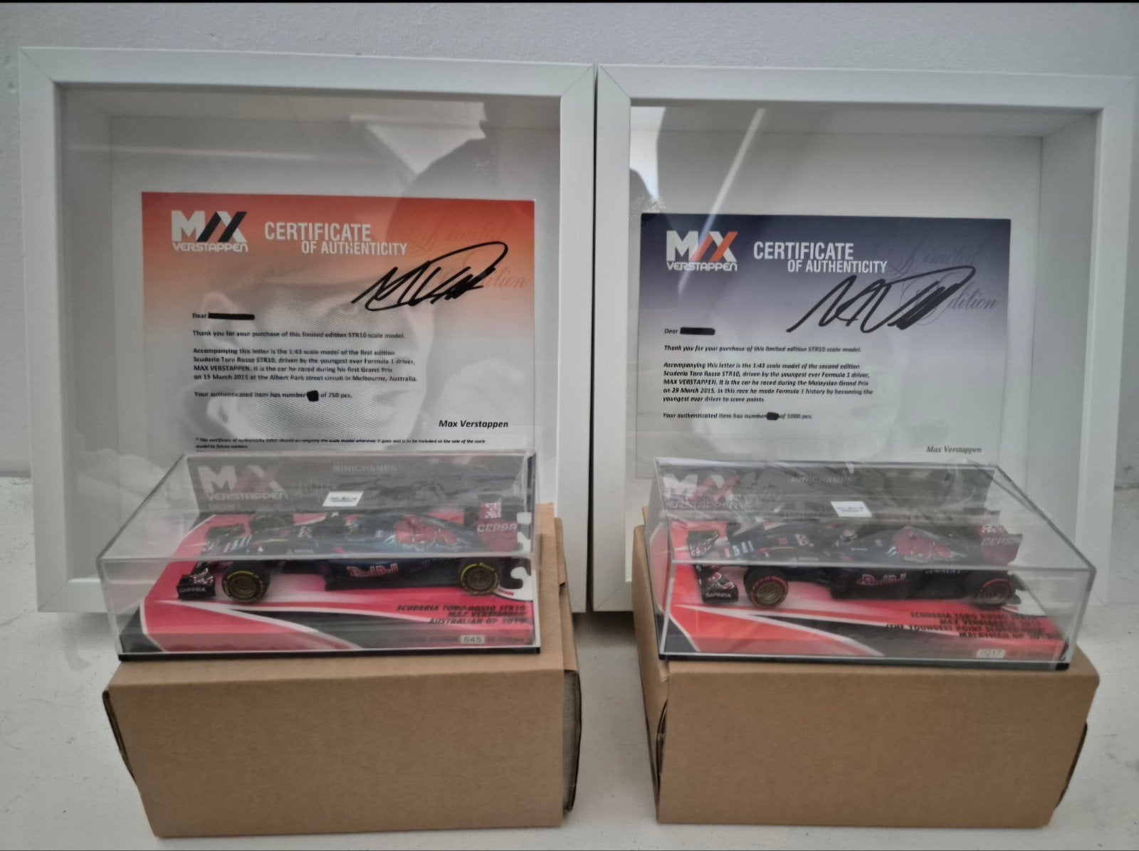 max verstappen 1:43 toro rosso str10 editie 1 editie 2  2015, Hobby en Vrije tijd, Ophalen, Zo goed als nieuw, Auto, MiniChamps