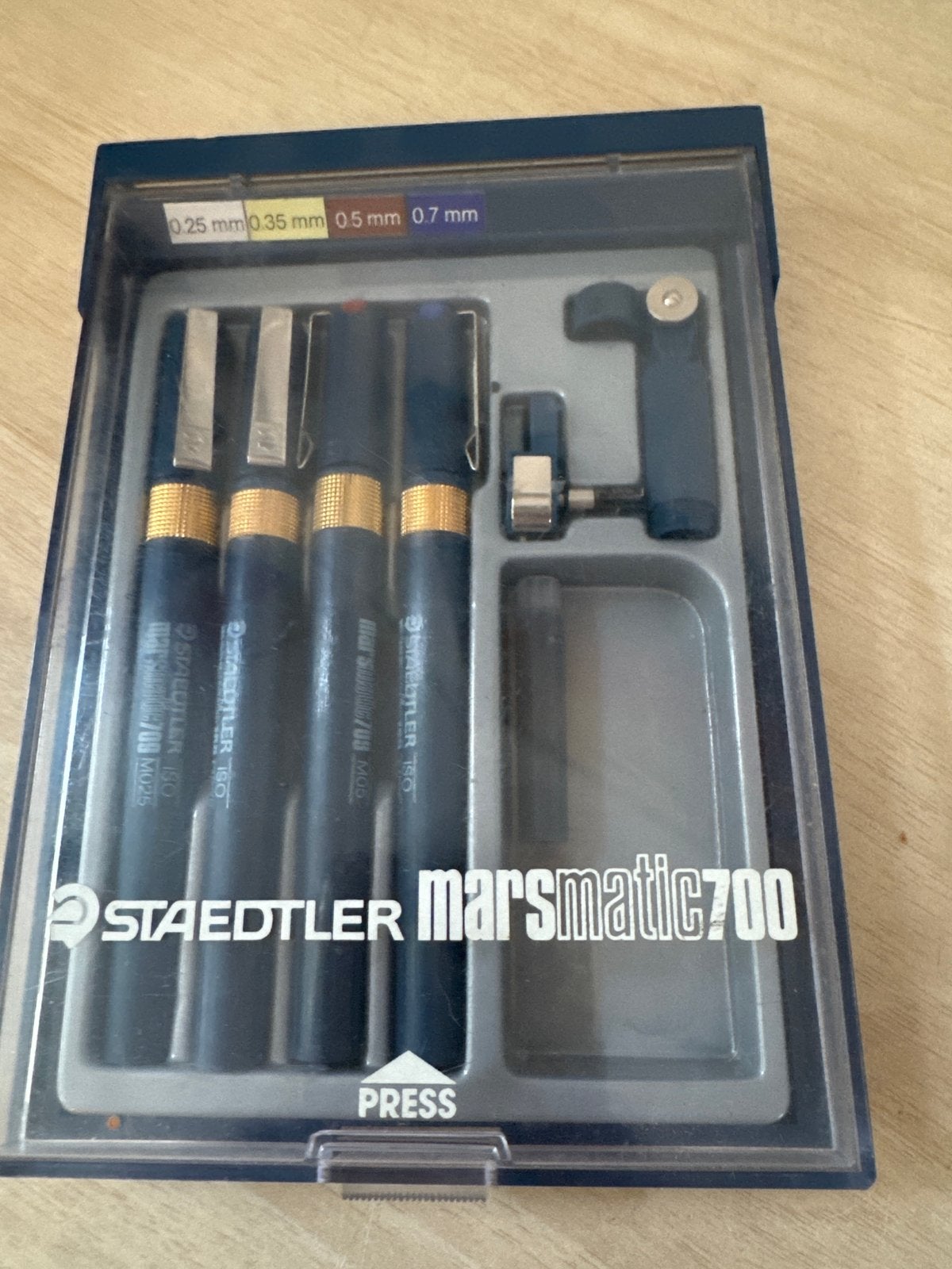 Vintage Staedtler Marsmatic 700 tekenpennen jaren 80, Ophalen of Verzenden