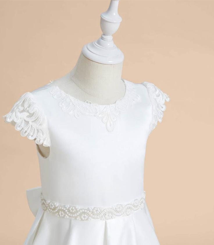 Elegante Witte Galajurk voor Meisjes - Maat 142/152, Ophalen of Verzenden, Zo goed als nieuw