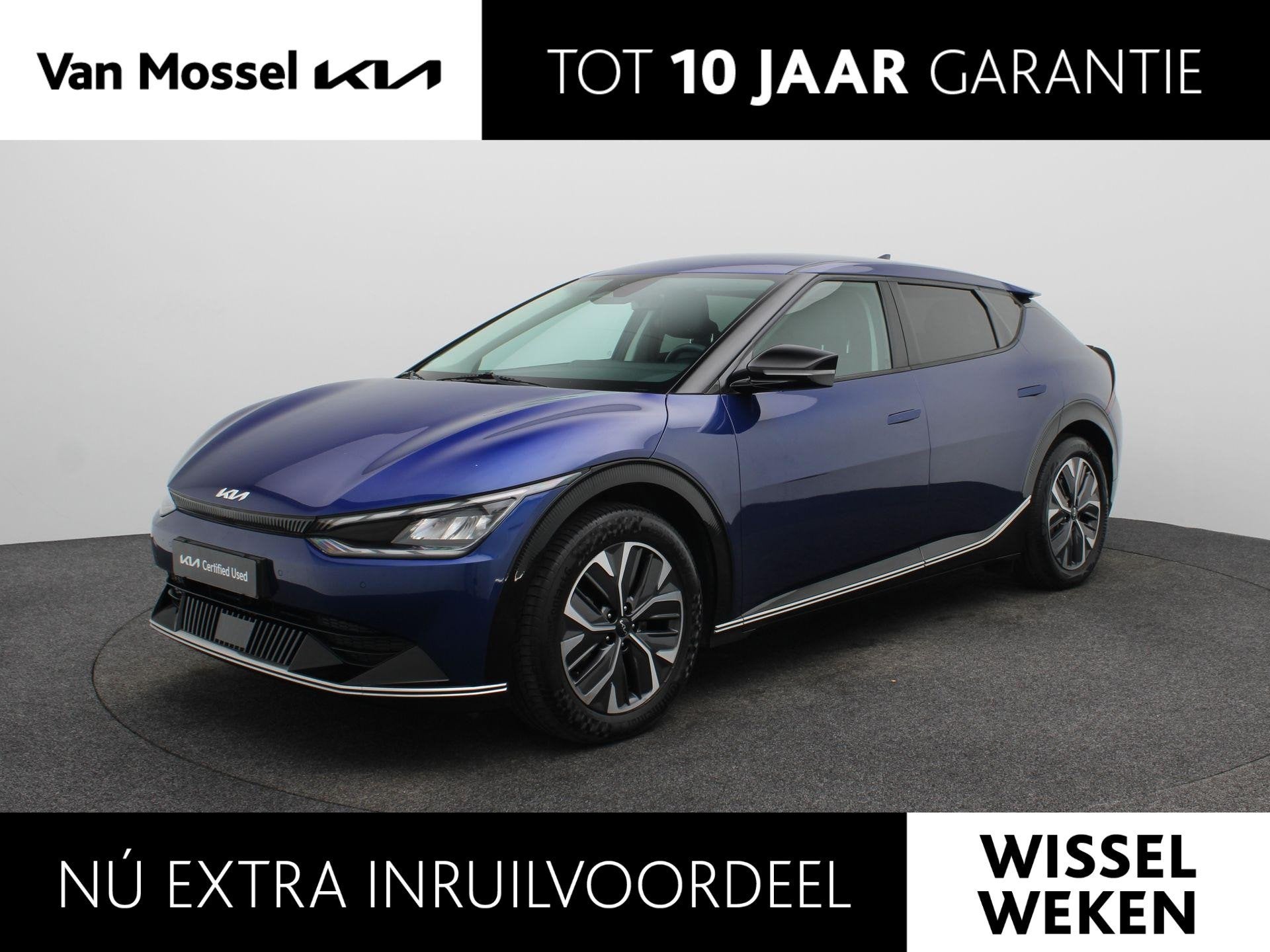 Kia EV6 Plus 77.4 kWh | Lm Velgen | Clima | Navi | Stoel | A, Auto's, Automaat, Achterwielaandrijving, Gebruikt, Blauw