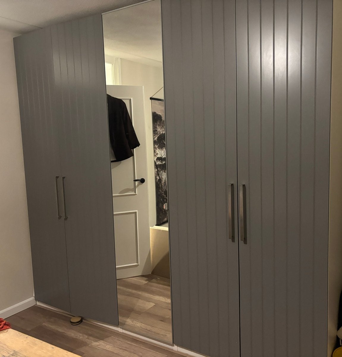 4 IKEA kledingkastdeuren 50x229 cm - Grijs, Ophalen, Gebruikt, 200 cm of meer, 50 tot 100 cm