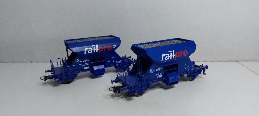 Set van 2 Railpro Onderlossers van Roco *Nieuwstaat* (04), Gelijkstroom, Wagon, Ophalen of Verzenden, Roco