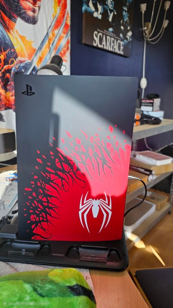 Spiderman Playstation 5 disc +controller+ventilator, Spelcomputers en Games, Spelcomputers | Sony PlayStation 5, Ophalen of Verzenden