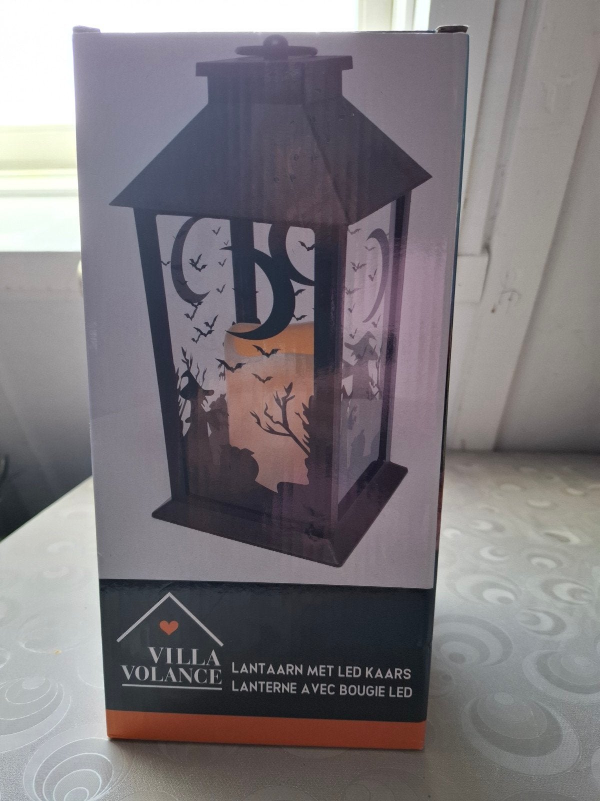 Halloween LED lantaarn met timer - griezelige decoratie, Zwart, Overige stijlen, Nieuw, Kunststof