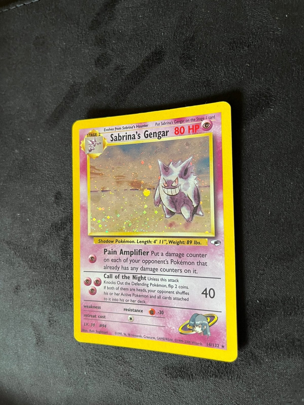 Sabrina’s Gengar (14/132) Pokemon Gym Heroes [Good], Ophalen of Verzenden, Zo goed als nieuw, Losse kaart, Foil