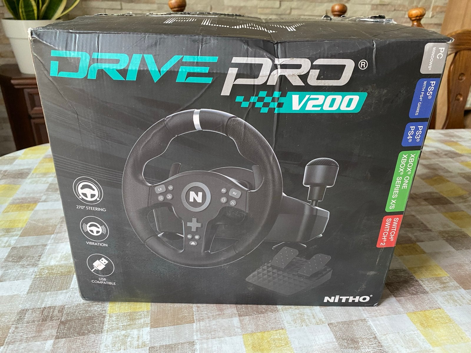 Nitho Drive Pro V200 racestuur met pedalen en schakelpook, Overige merken, Nitho, Uk, Ophalen of Verzenden