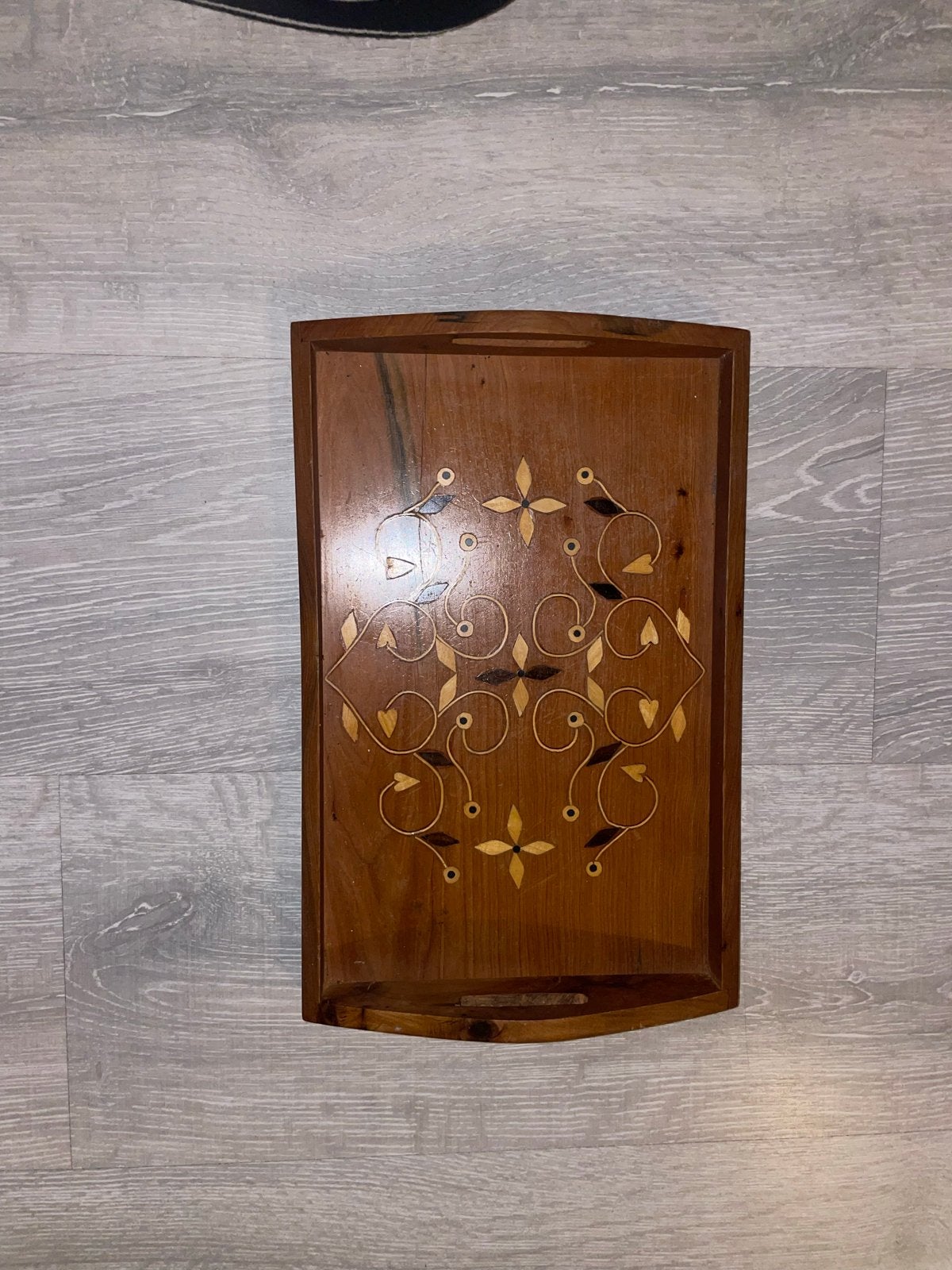 houten dienblad handwerk uit Marokko, Ophalen of Verzenden