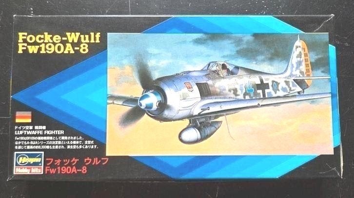 Hasegawa Focke-Wulf FW190A-8 1:72, Ophalen of Verzenden, Zo goed als nieuw, Vliegtuig, Hasegawa