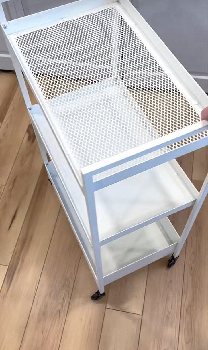 IKEA RÅSKOG Roltafel Wit - Handige Opbergoplossing, Ophalen, Zo goed als nieuw, Wit, Metaal