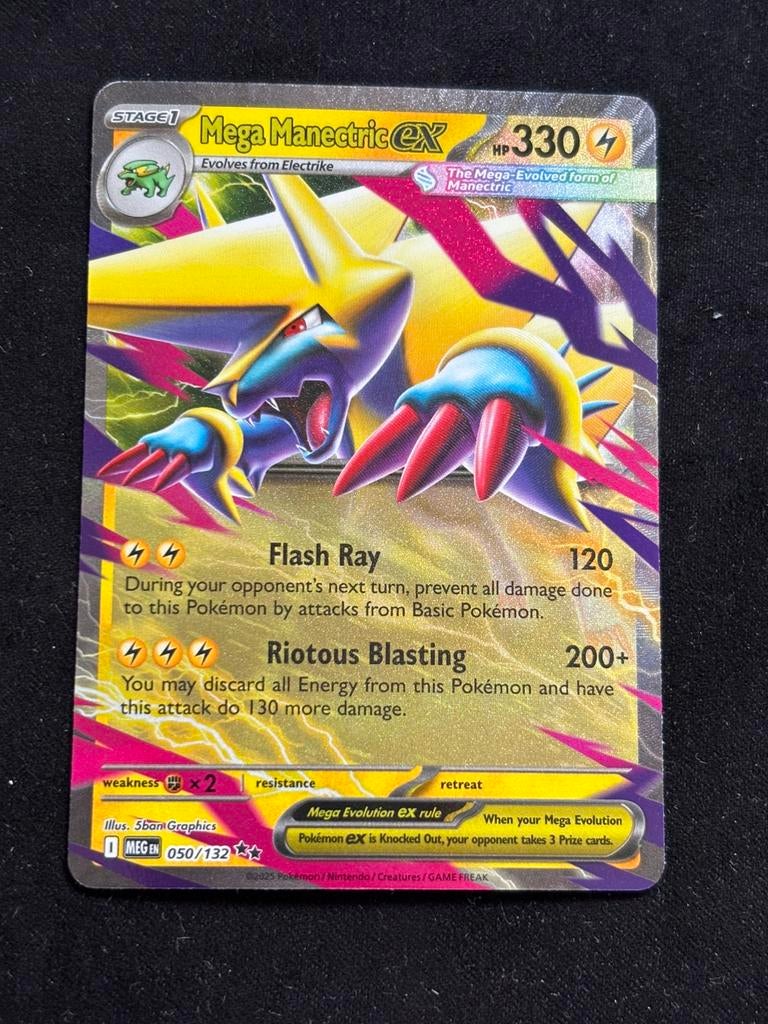 Mega Manectric EX - Mega Evolution 050/132, Ophalen of Verzenden, Zo goed als nieuw