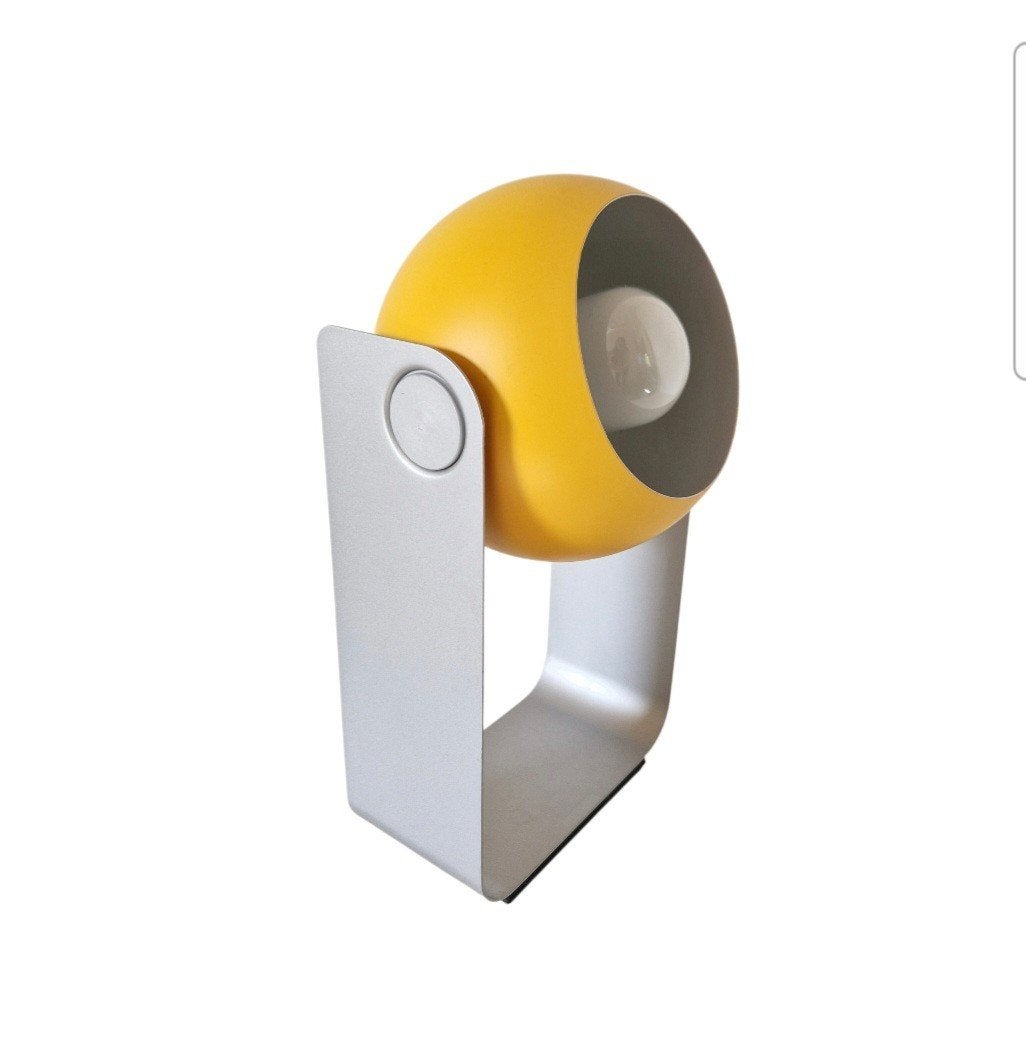 vintage bollamp eyeball light gele bollamp bureaulamp, Ophalen of Verzenden, Huis en Inrichting
