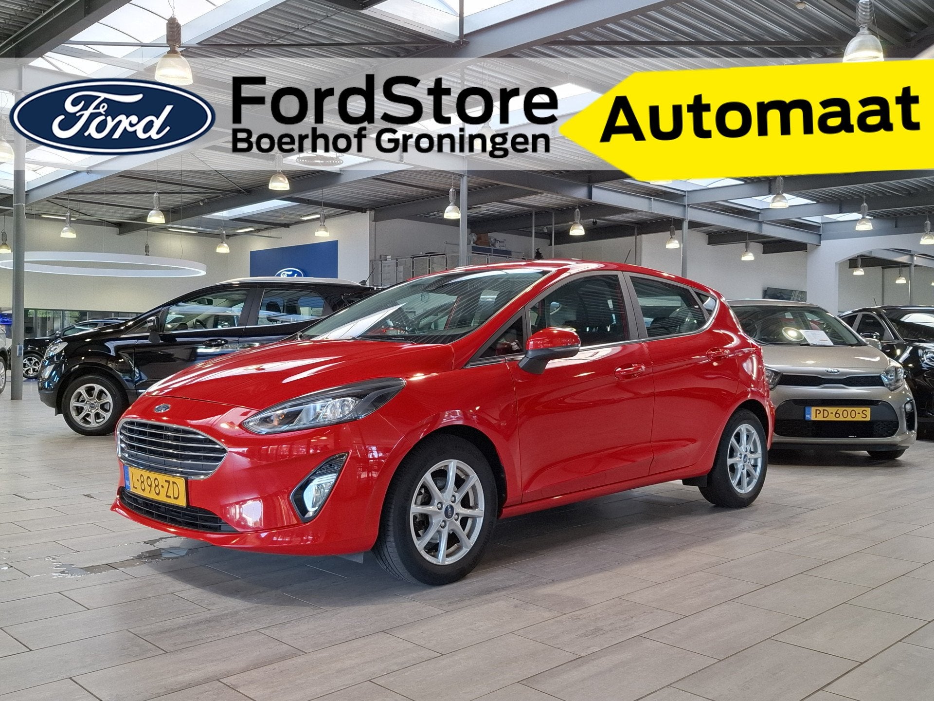 Ford Fiesta EcoBoost Hybrid 125pk Titanium Automaat | LED |, Auto's, Euro 6, 49 €/maand, Origineel Nederlands, Bedrijf