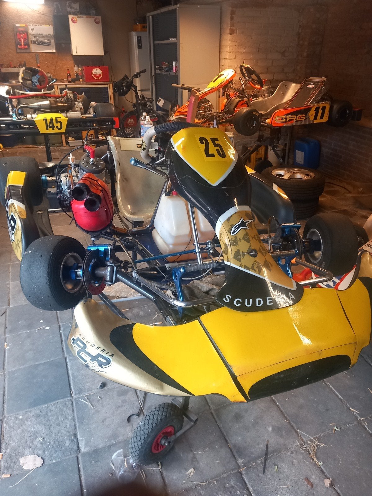 PCR Scuderia Kart - Geel/Zwart maxxter 125cc, Ophalen, Gebruikt, Kart