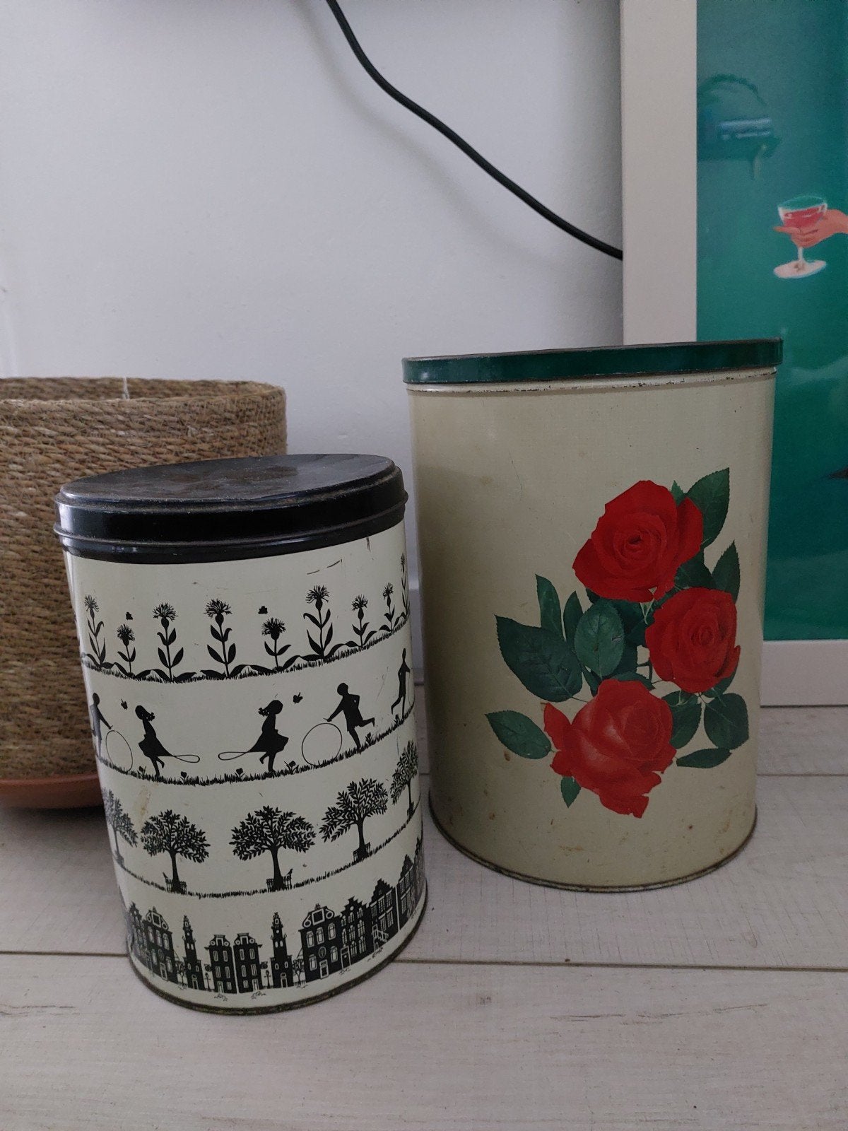 Vintage Tomado blikken - Nostalgische opbergers (2 stuks), Verzamelen, Blikken, Ophalen of Verzenden, Gebruikt, Koek(jes), Overige merken